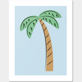 Kids palm tree drawing Posters and Art